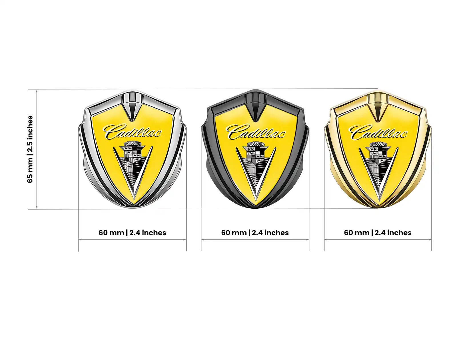 Cadillac Metall Emblem Abzeichen Moderner Look High-End